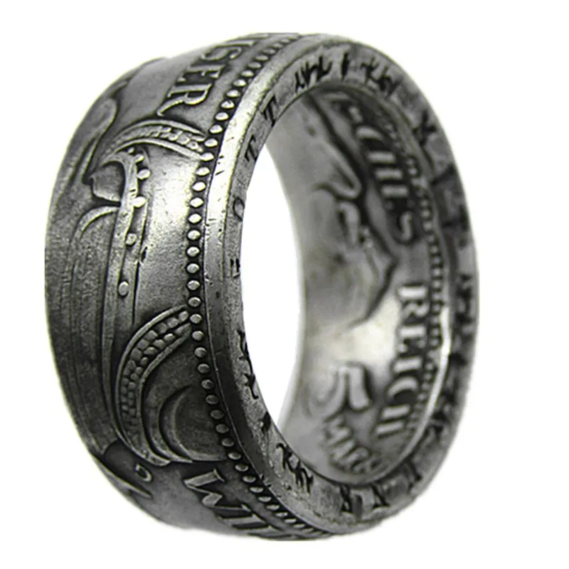 Germany Silver 5 MARK 1913 Copper-nickel Alloy Coin Ring Handmade In Sizes 8-16