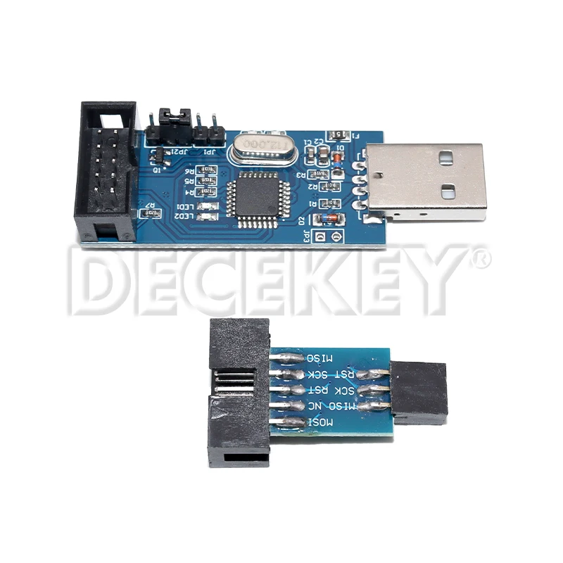 USBASP USBISP AVR Programmer USB ISP USB ASP ATMEGA8 ATMEGA128 Support Win7 64K 10Pin To 6 Pin Adapter Board