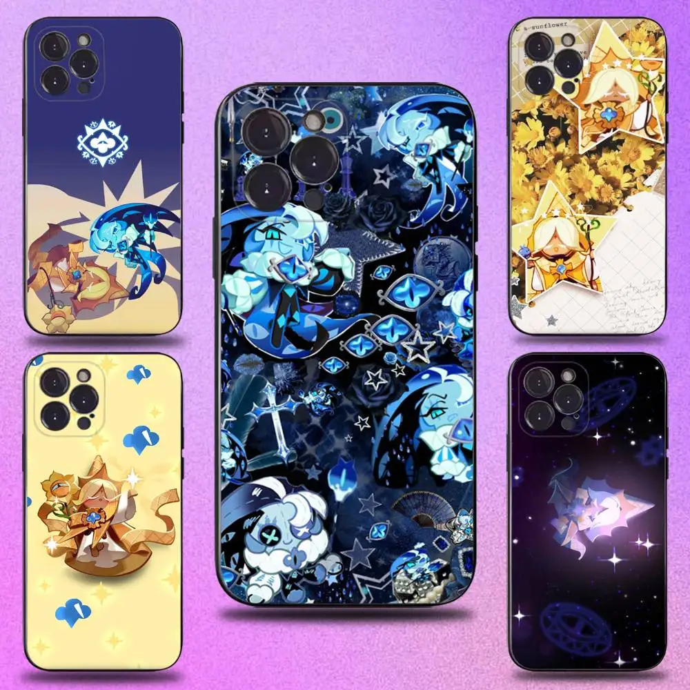 

Game Cookie Run Kingdom Phone Case For iPhone 16,15,14,13,12,11 Plus,Pro Max,XS,X,XR,SE,Mini,8,7,Soft Silicone Black Cover