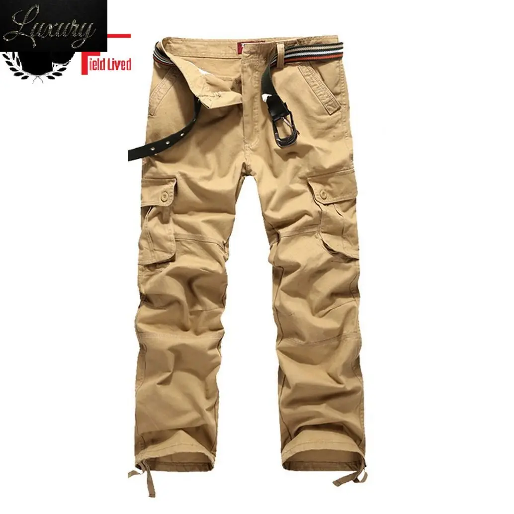 

Plus size 30-44 Men's Cargo Pants Casual Mens Pant Multi Pocket cargos trousers Men Long pant P45