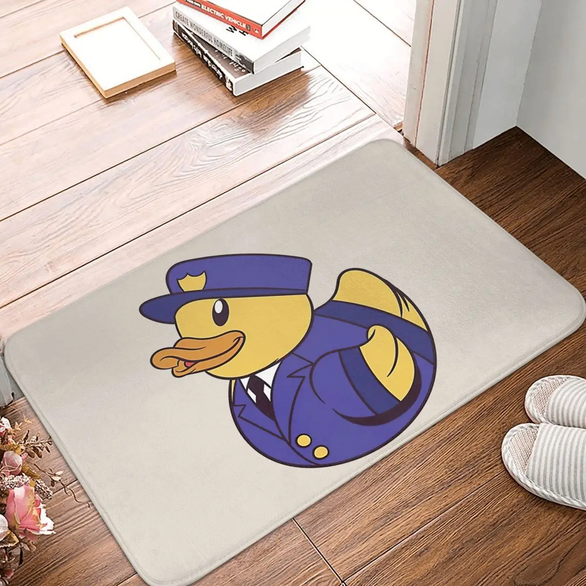 Policeman Rubber Duckie Doormat Rug carpet Mat Footpad Bath mat Non-slip toilet Balcony Parlor durable Washable