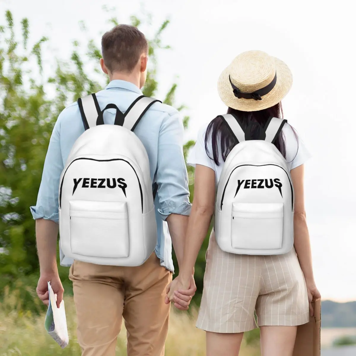 Yeezus-Mochila Kanye West leve para homens e mulheres, bolsa de ombro universitária, mochila de estudante, moda