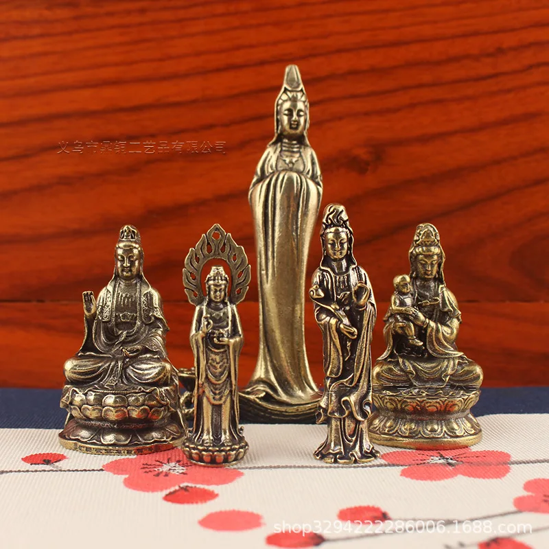 

CZ Brass Ruyi Guanyin Ornament Temple Send Son Guanyin Foguang Nanhai Guanyin Crafts