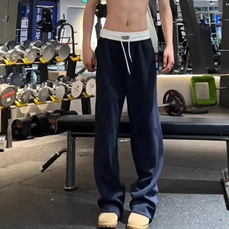 

Men's Clothing S-2Xl Sweatpants Plus Size Man Spring Autumn Versatile Leisure Men's Straight Leg Pants New Overalls Harem Pants