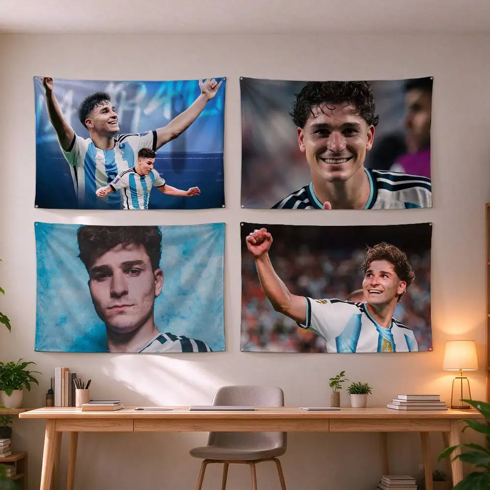 Julian Alvarez Argentina Striker  Flag Suitable For Party Club Outdoor Interior Wall Decoration Banner Fans Gift