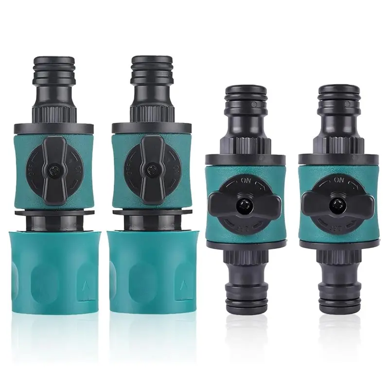

A25F-Garden Hose Connector In Lines 4 Pcs Water Hose Switch Quick Connector Water Hoses Fittings Hosepipe Connectors