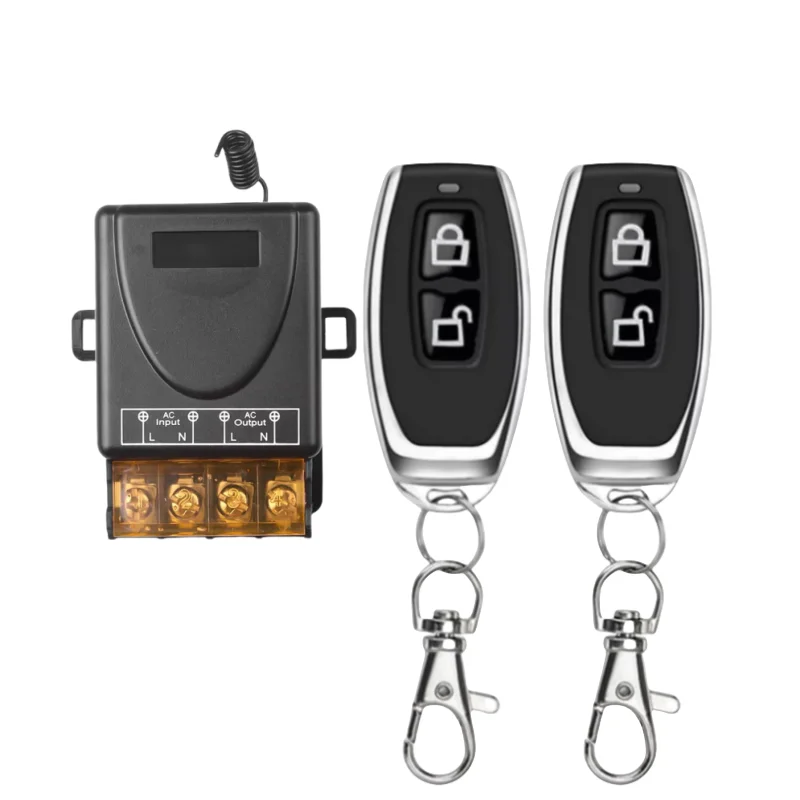 3pcs Remote  Switch 110/220V 30A Relay Wireless 433Mhz Remote Transmitter Receiver Long Range Latching Switch for Electric Doors