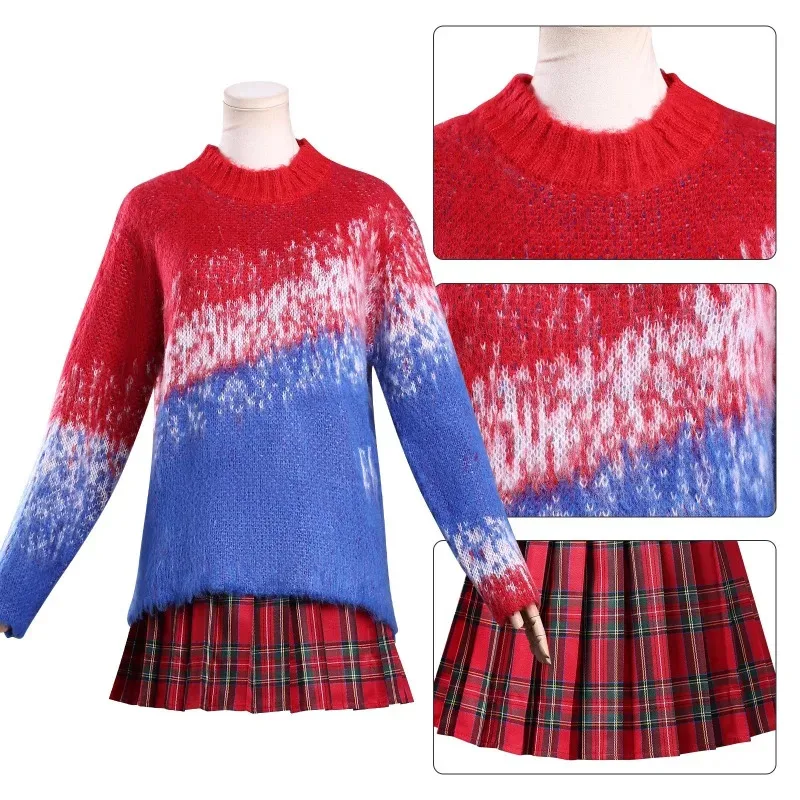 

Movie Wednesday Season 2 Cosplay Halloween Fashion Sweater Dress Sock Set Carnival Party New Men s;3'c,5.y;8'v,