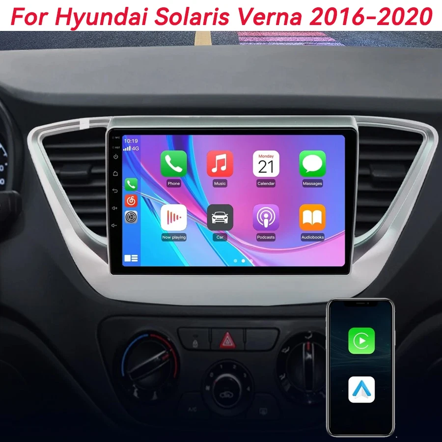 

Автомагнитола Android 16 Carplay Auto для Hyundai Solaris 2 Verna 2016-2020, мультимедийный плеер, навигация GPS, стереосистема, без 2DIN DVD, головное устройство