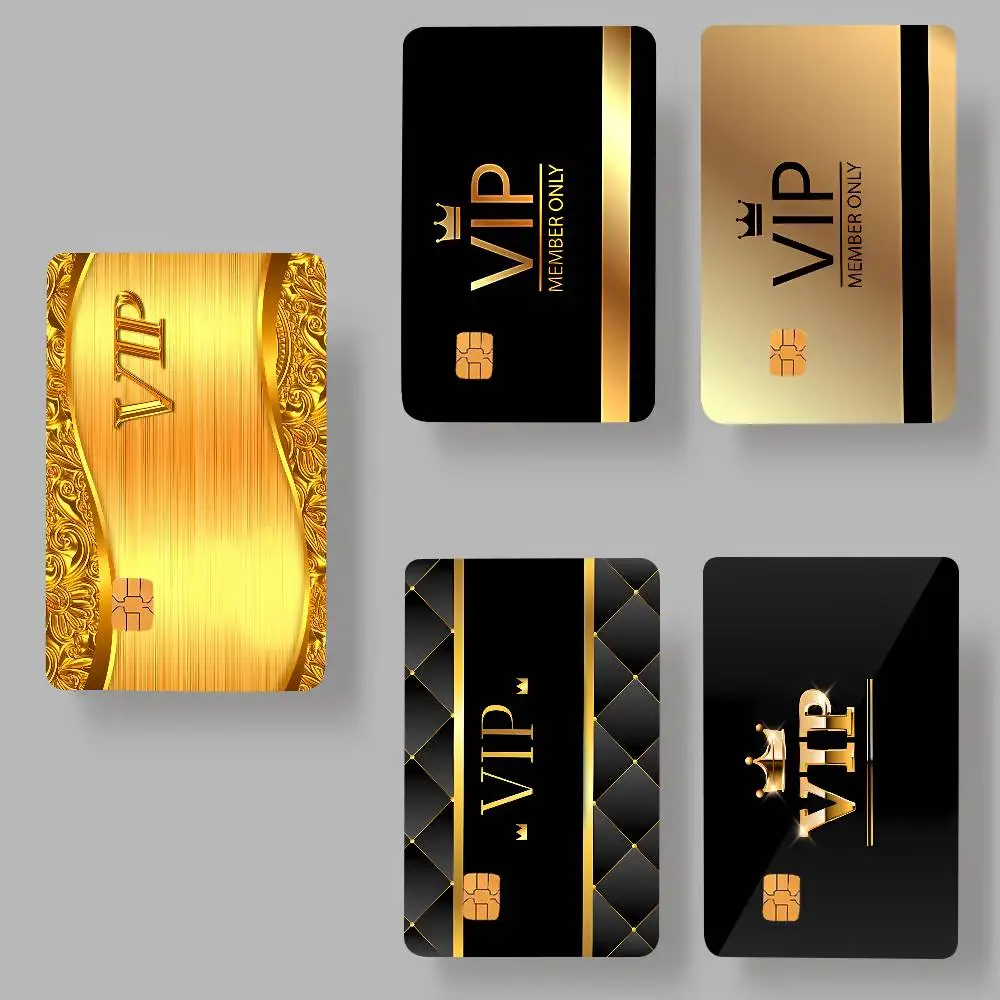 عضو VIP فقط غطاء جلدي مزخرف مقاوم للماء لملصقات بطاقة الائتمان لتمرير حافلة البنك الأمامي #5