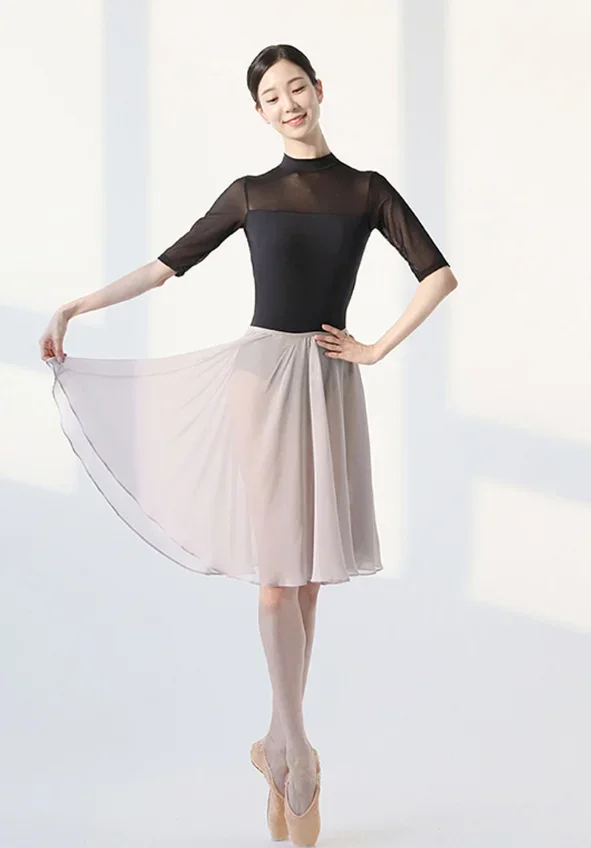 Ballet practice clothes, dance clothes, gymnastics clothes, gauze skirts, skirts, women's adult basic training body ballet skirt