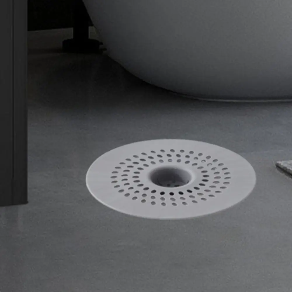 Anti-blocking Hair Kitchen Sink Filter Round Lightweight Sink Strainer Silicone Stain Resistant Floor Drain Mat Hand Sink