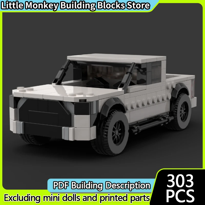 

Speed Racing Car Model MOC Building Bricks Full-Size Pickup Truck Modular Technology Children Holiday Gifts Assemble Toys Suit