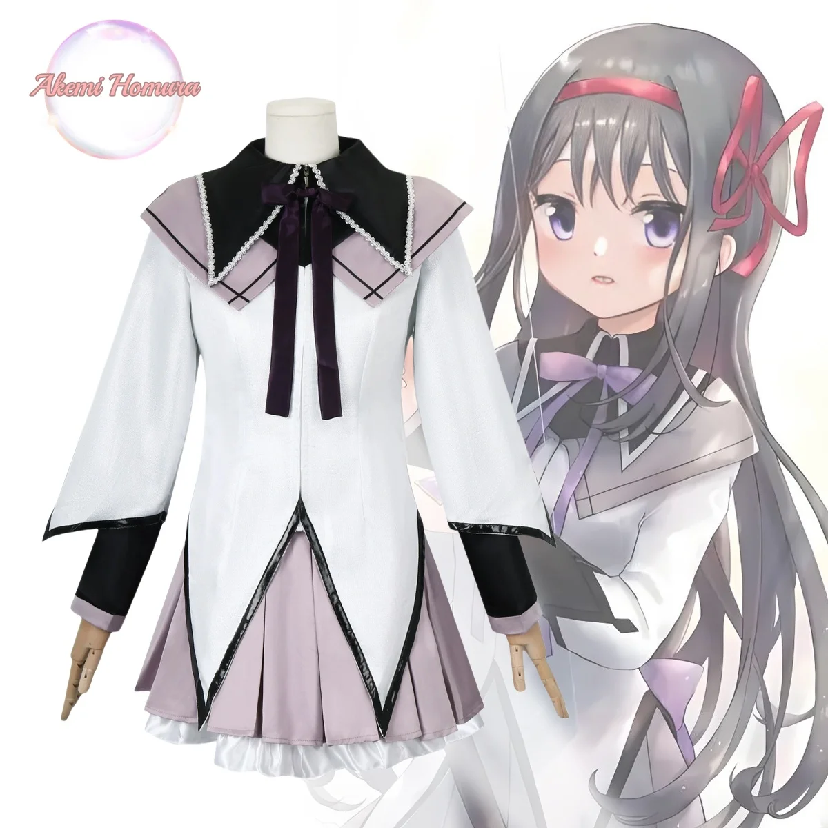 

Puella Magi Madoka Magica Косплей Костюм Madoka & Homura Боевой костюм Аниме Ролевая игра Униформа для женщин и девочек