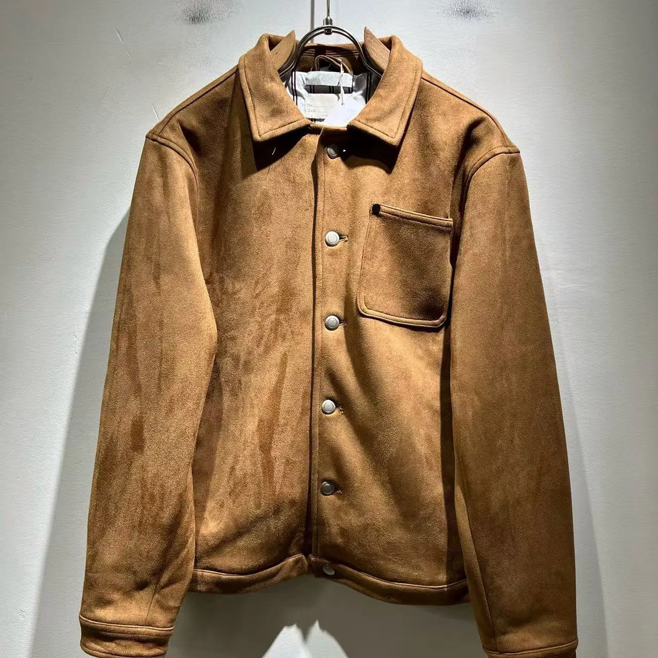 

BC Italian men's clothing autumn and winter new old money style men's lapel jacket business casual simple solid color coat