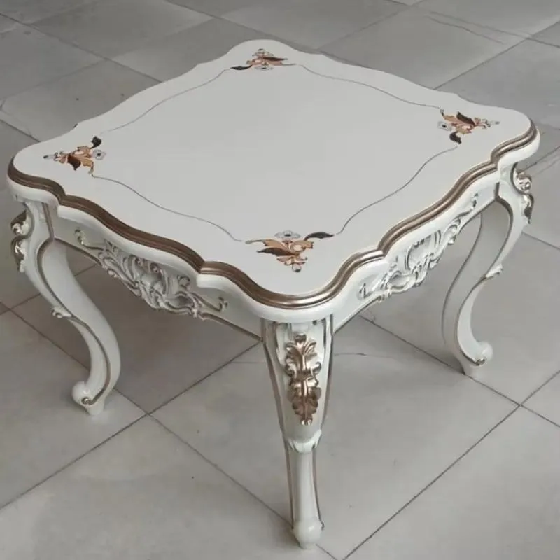 Modern Classical Solid Wood Tea Side Table Small Central Coffee Table Set for Living Room Furniture