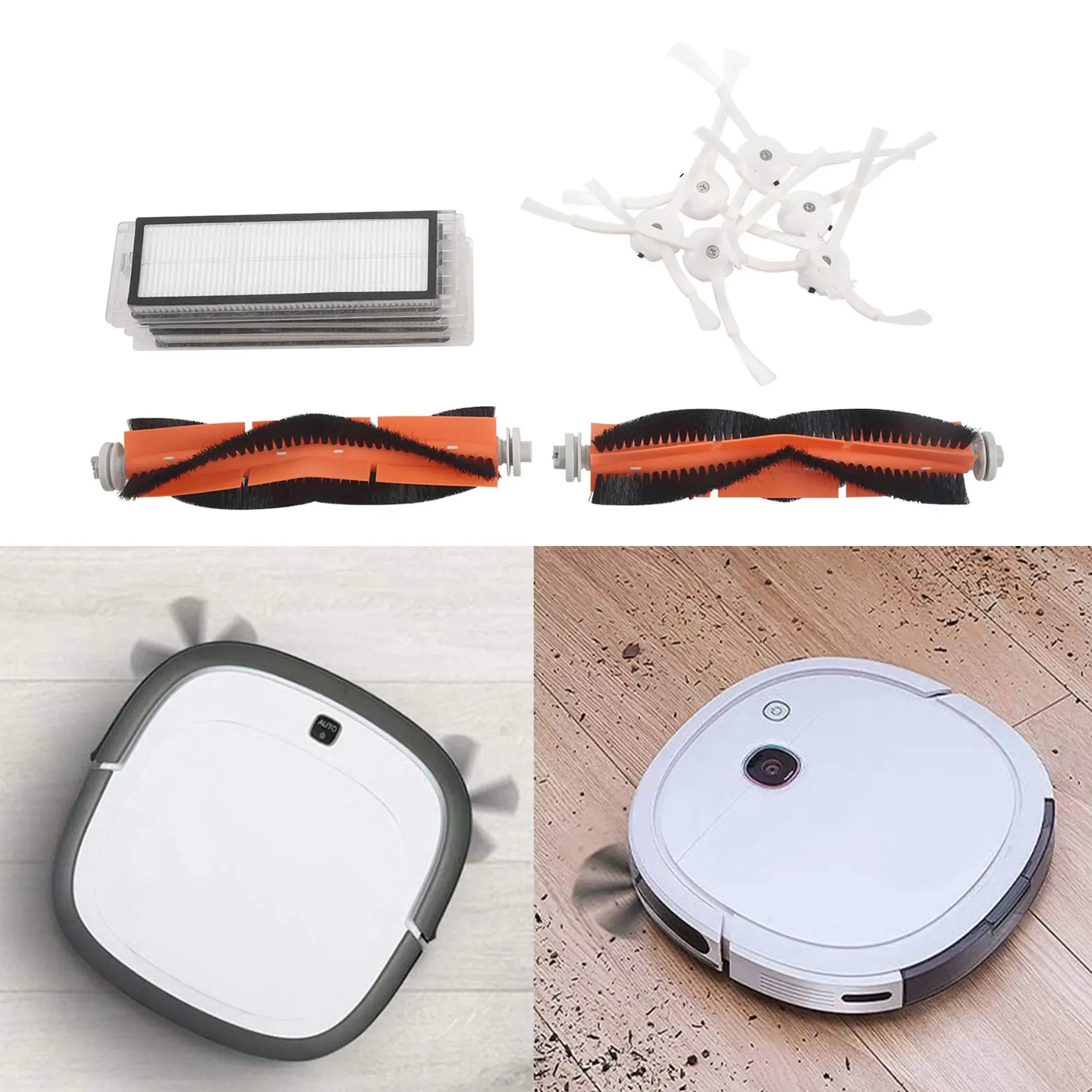 B29C-6 X Side Brush + 4 X Hepa Filter + 2 X Main Brush For Xiaomi Vacuum 2 Roborock S50 Mi Robot Vacuum Cleaner Parts Accessory
