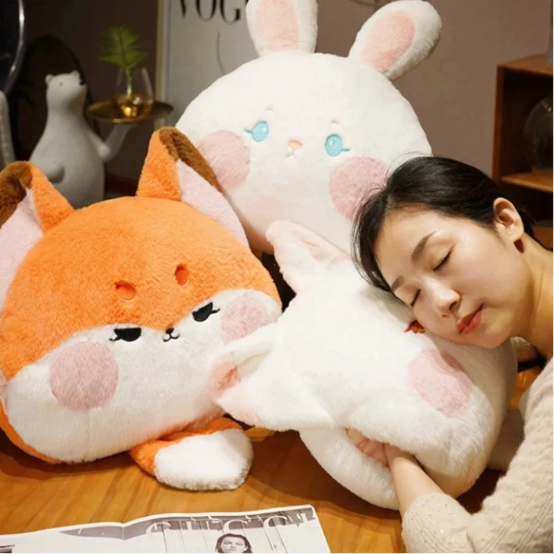 ハンドウォーマー枕 ぬいぐるみ ソフトドール オフィスでの昼寝 ホームデコレーション 子供へのギフト 冬の睡眠補助 デスクスヌーズトイ