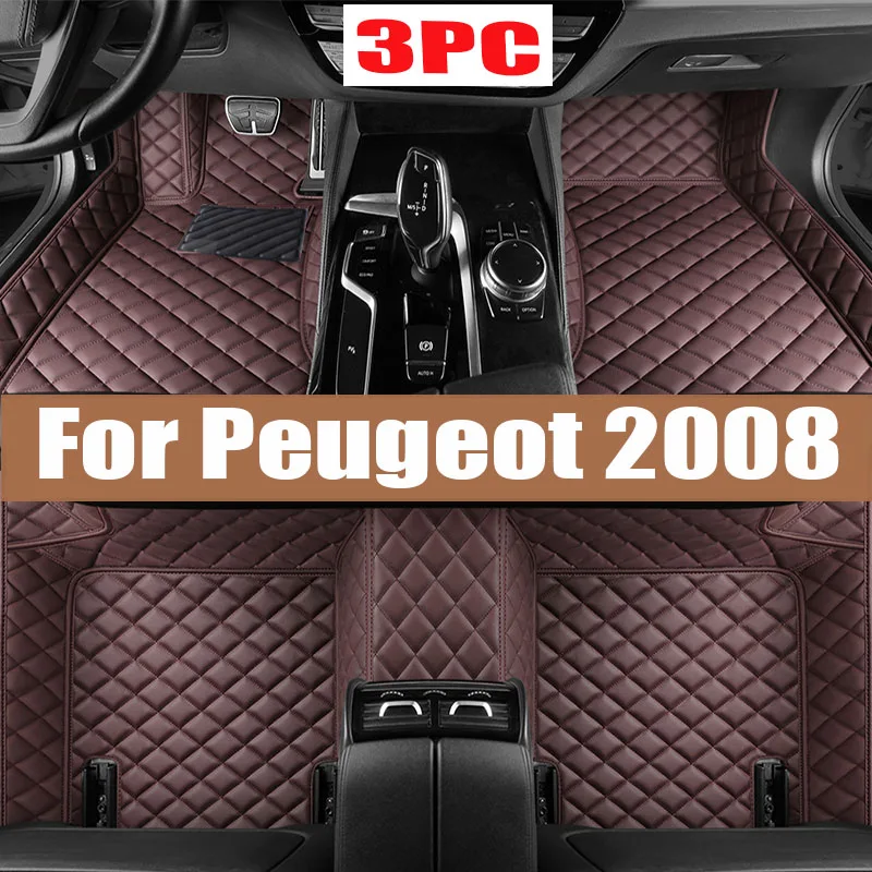 

Car Floor Mats For Peugeot 2008 E2008 2020 2021 2022 2023 Carpets Foot Pads Accessories Interior Parts Waterproof Rug Automobile