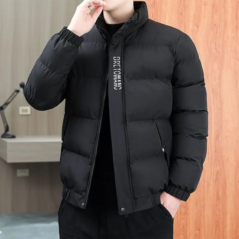 

Men's Thickened Winter Down Cotton Jacket 2025 New Fashion Casual Warm Coat Oversized Street Style Outerwear