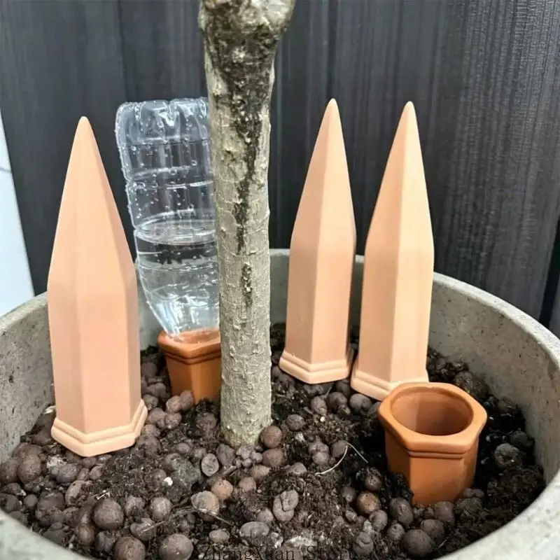6 entities Plant Watering Bulbs Automatic Moisture Stakes Ceramic drop Spikes For Outdoor 3XUF