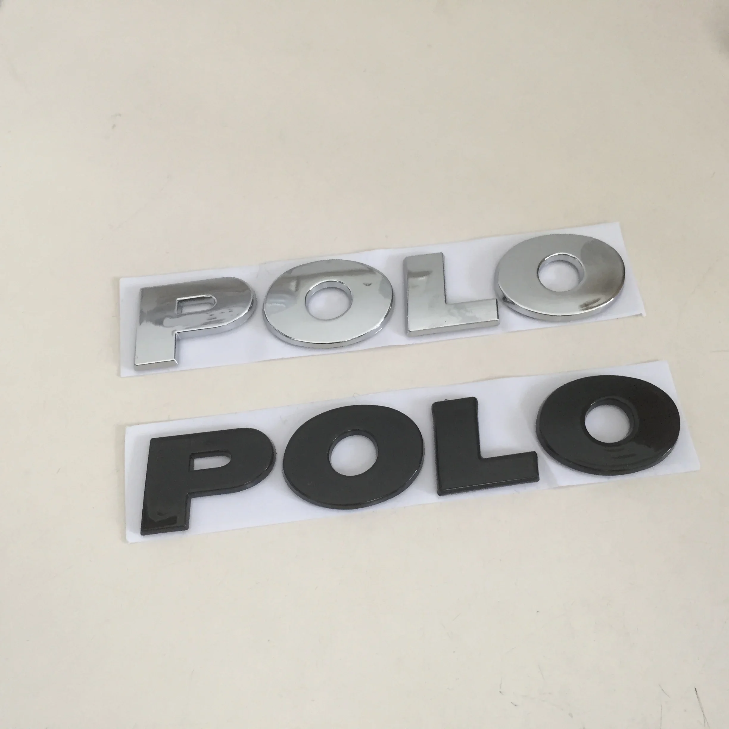 1pcs 3D ABS black/silver for POLO Car Letters Rear Bumper Trunk Emblem Sticker Badge Decal styling auto Accessories
