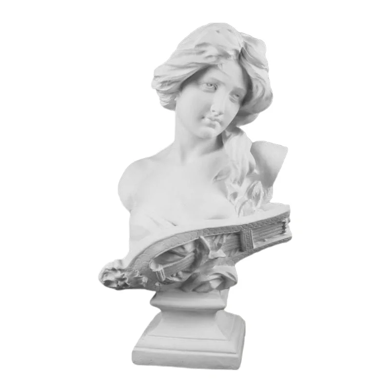 

Plaster statue of a big piano girl 73cm art sketch still life sketch portrait teaching aids sculpture statue ornament