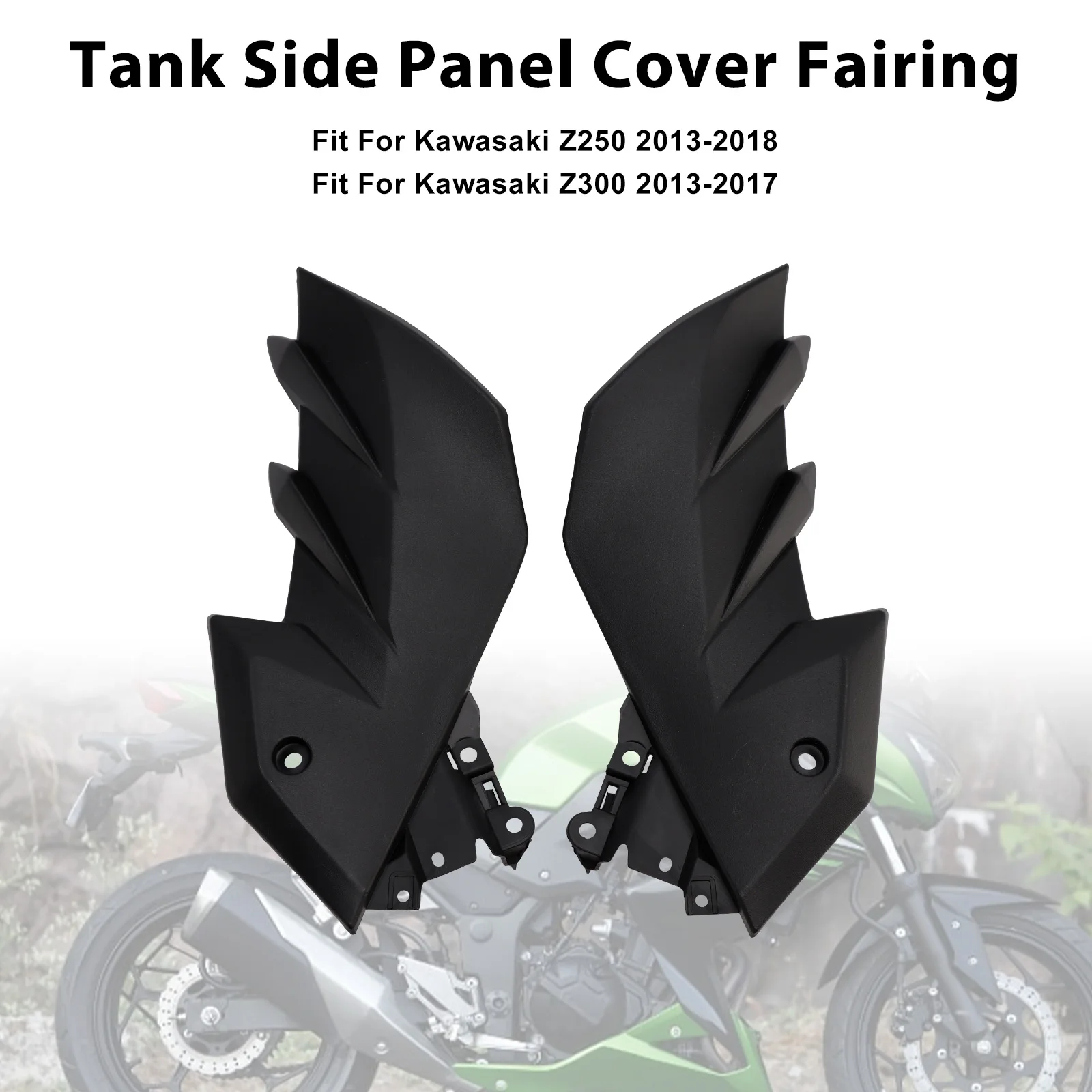 

Topteng Fuel Tank Side Panel Cover Fairings For Kawasaki Z250 Z300 2013 2014 2015 2016 2017 2018