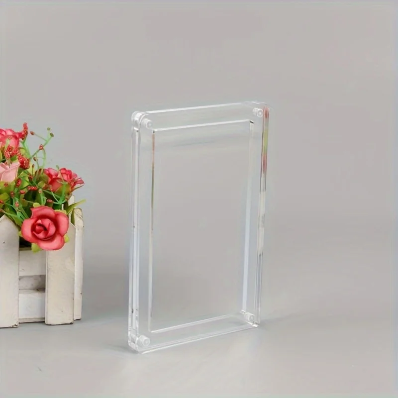 

1/2 шт. прозрачный акриловый магнитный усилитель, витрина, держатель для спортивных карточек MTG TCG, сверхпрочная безопасная рамка для хранения