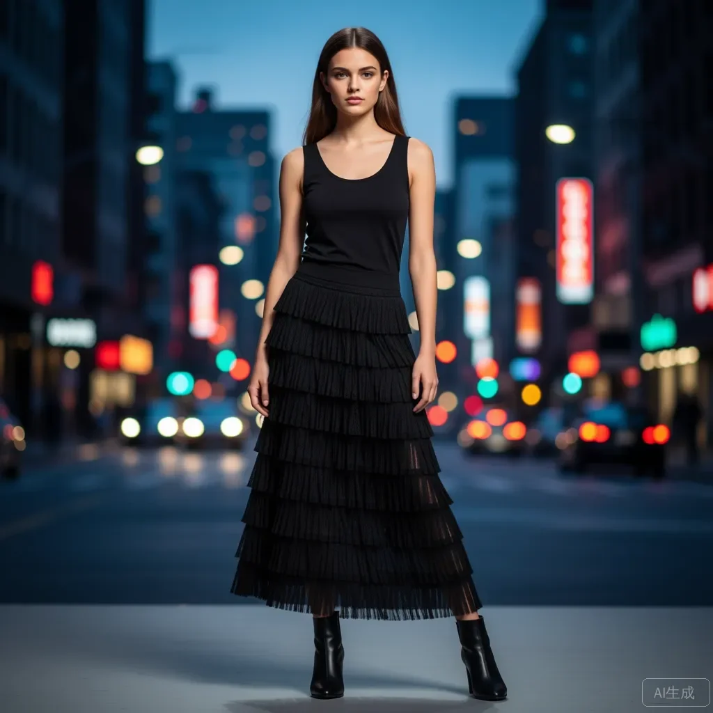 

Elegant Black Sheer Lace Tiered Maxi Skirt Women High‑Waist A‑Line Evening Dress Formal Party Dress Hot Sale 2026 Autumn Trend