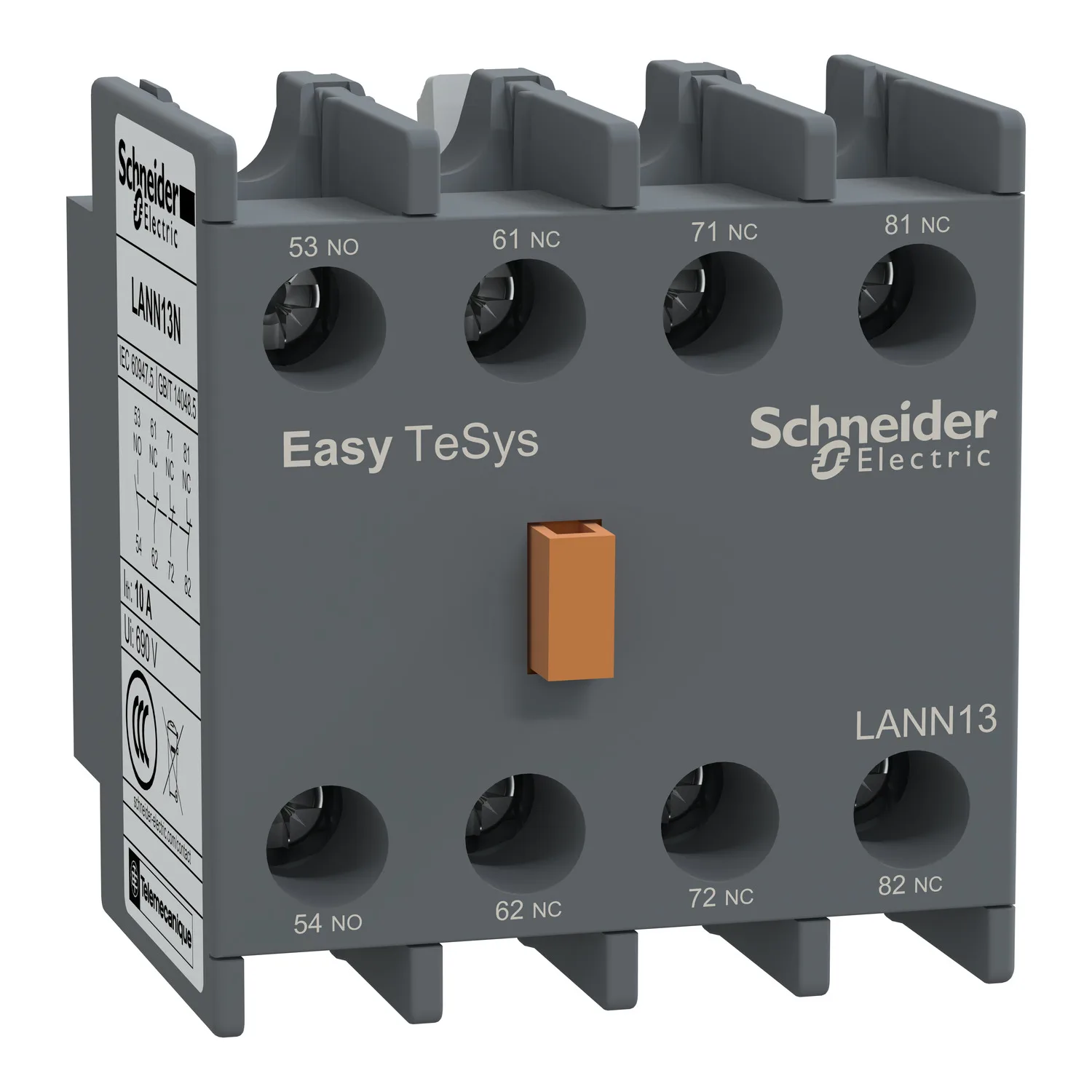 

LANN13N D3N instantaneous auxiliary contact module - 1NO+3NC