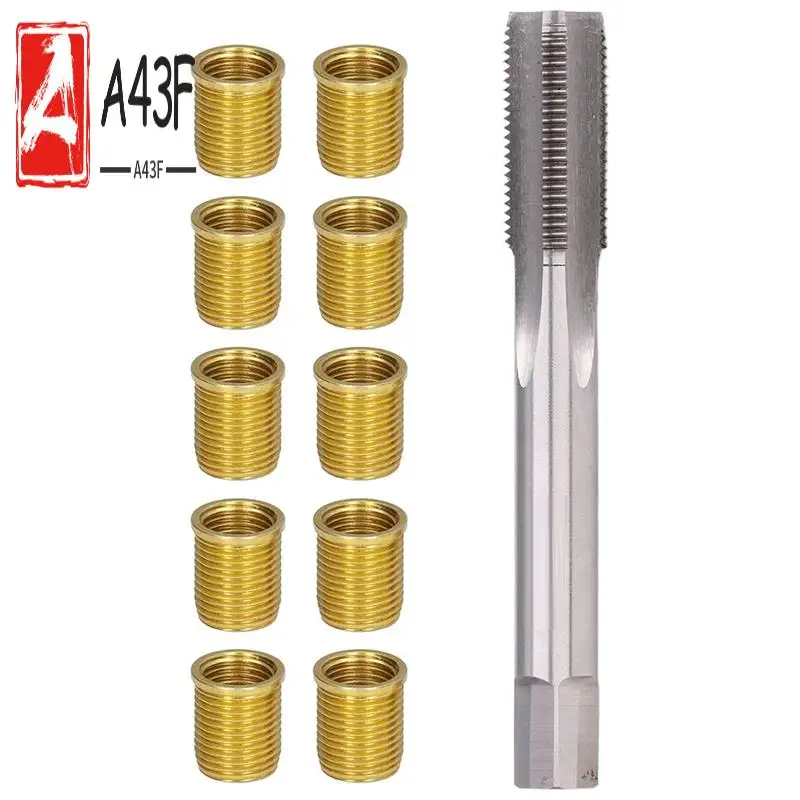 

A43F-Инструменты для ремонта резьбы свечи зажигания, резьбовые вставки M12x1,25 + метчик M14x1,25 Металлические инструменты для ремонта отверстий для резьбы свечи зажигания