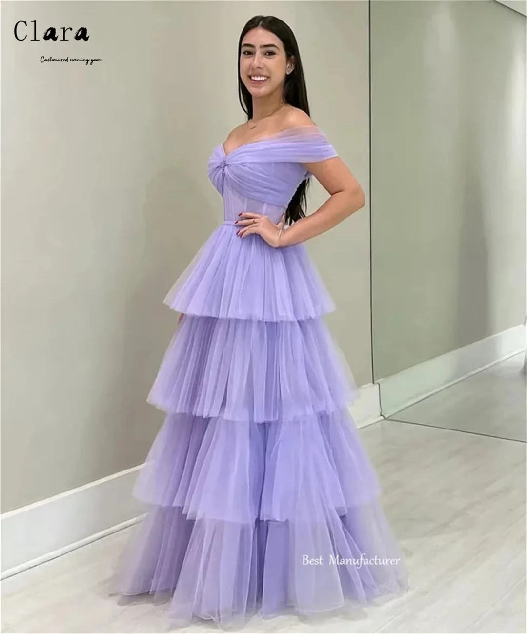 Clara personalizado púrpura una línea de novia sin mangas vestidos de graduación de lujo 2025 vestidos elegantes mujer para fiesta de noche vestido de Gala