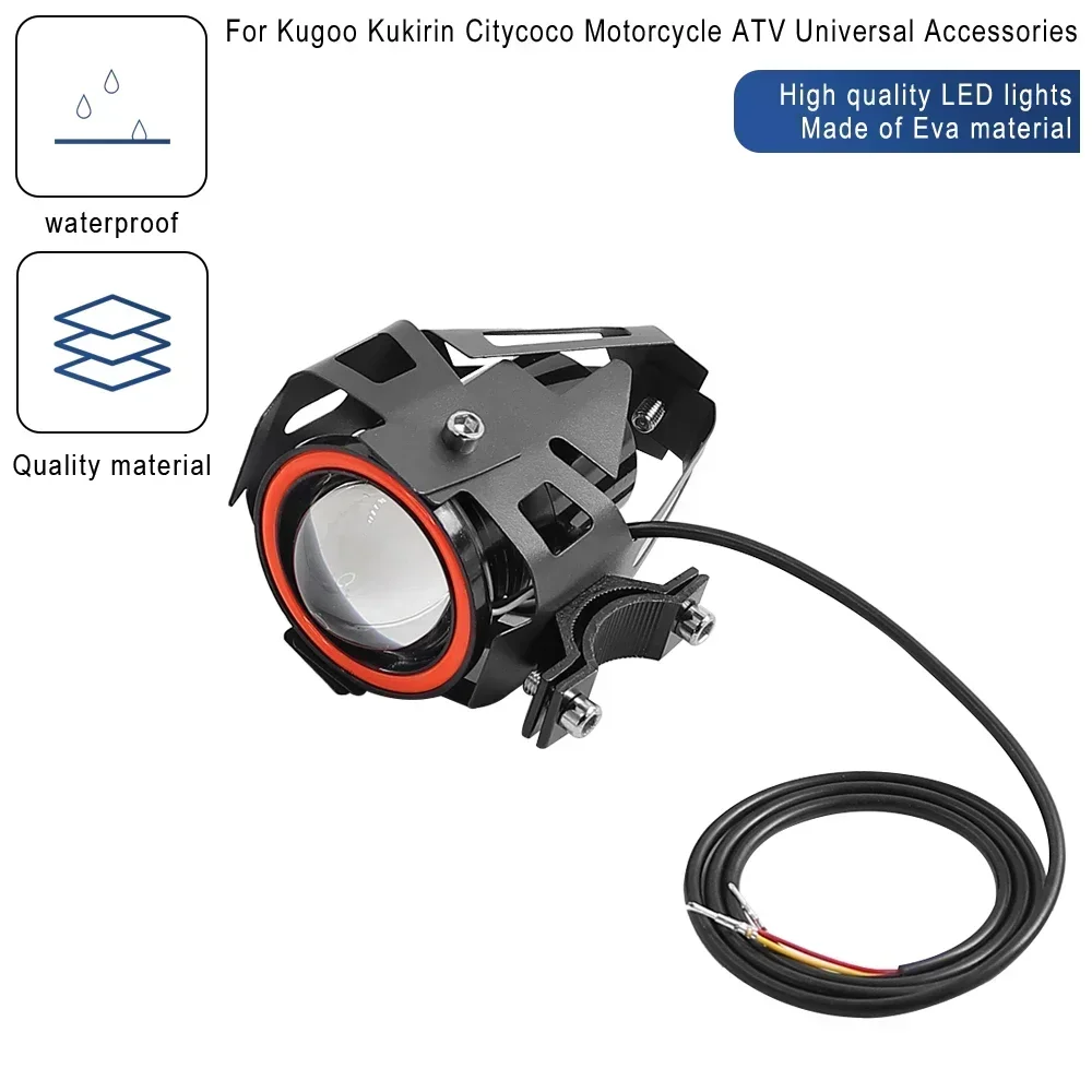Elektroroller U7 Frontscheinwerfer Hupe Nebellichter für Kugoo Kukirin für Citycoco LED-Spotlight Laser-Highlight Universelle Ersatzteile – Detail 2