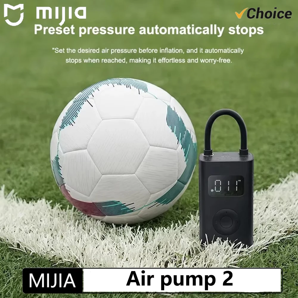 2026 NEW MIJIA Air Pump 2 25%Speed Boost Mini Portable Electric Air Compressor Treasure 150PSI Type-C LED Multitool Inflator *CN