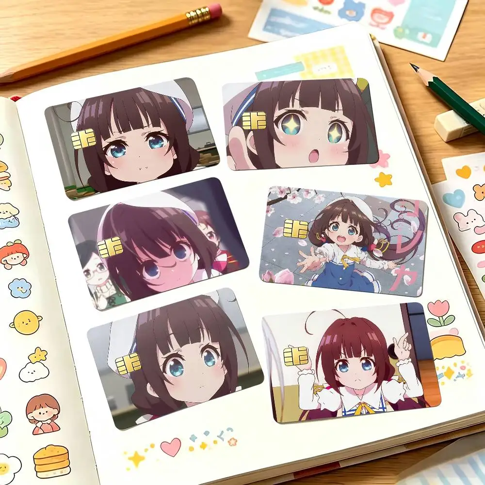 Ai Hinatsuru Anime Characters Credit Card Sticker Waterproof PVC Skin Cover For Debit Bank Card, Removable Card Decal Wrap