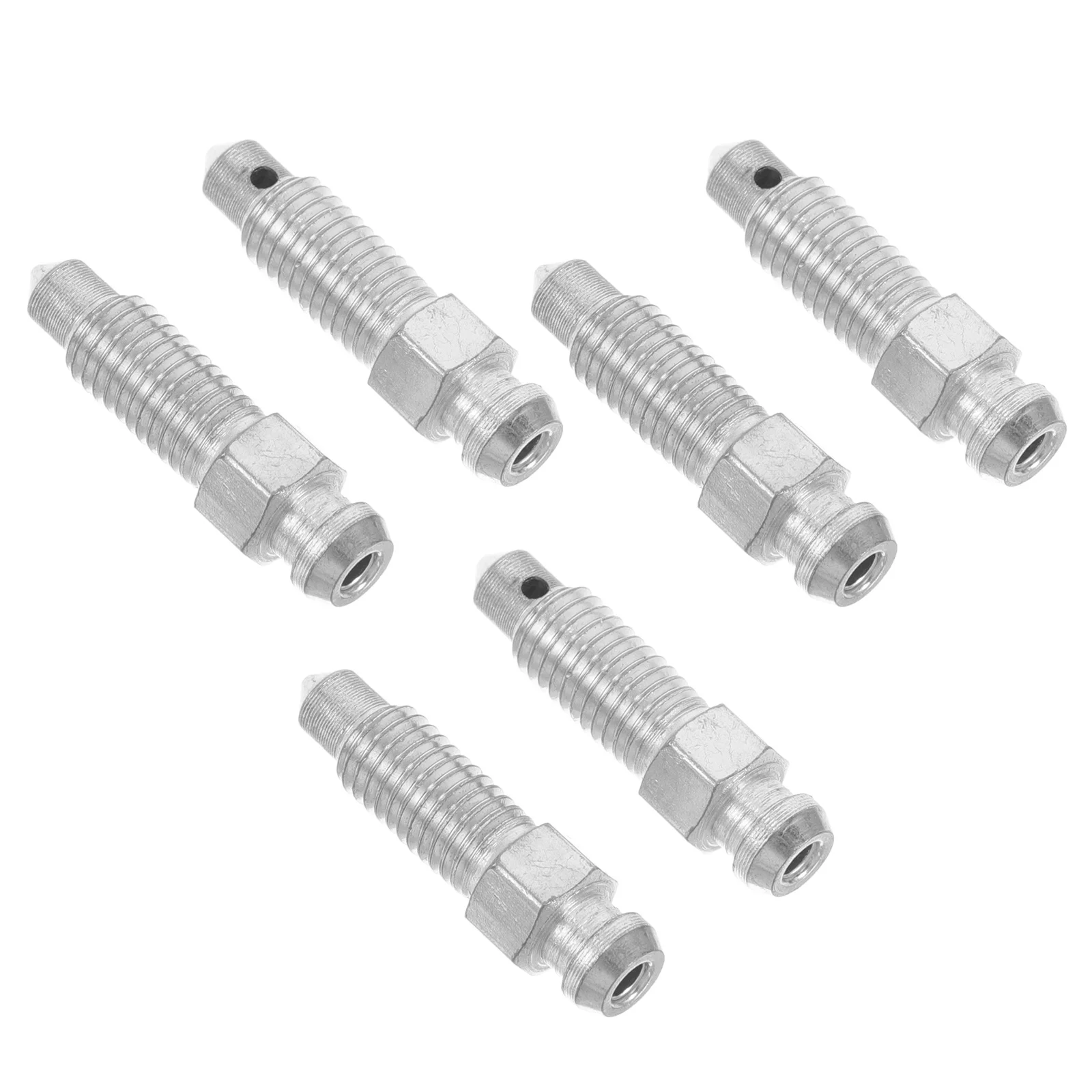 

6Pcs Galvanized Iron Car Brake Bleeder Screws 30Mm Length for Motorcycle Caliper Pump Bleeding Replacement Auto Brake Fittings