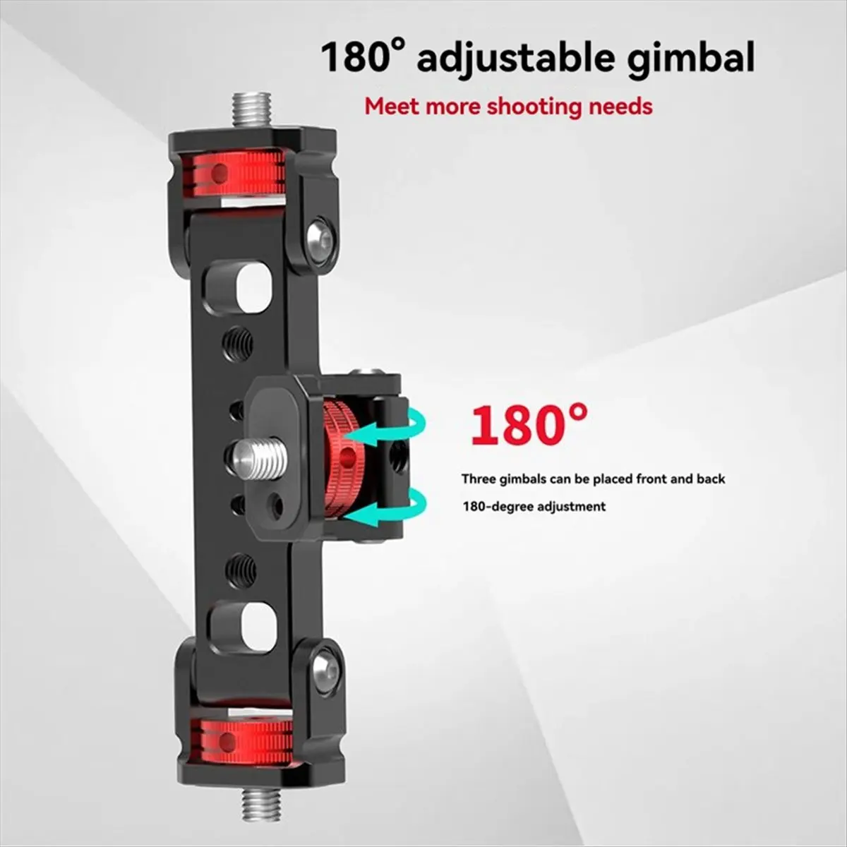Triple Phone Holder Tripod Mount Adaptor 180-Degree Tilt Head Vlogging Live Streaming Tool for Camera, Light, Microphone