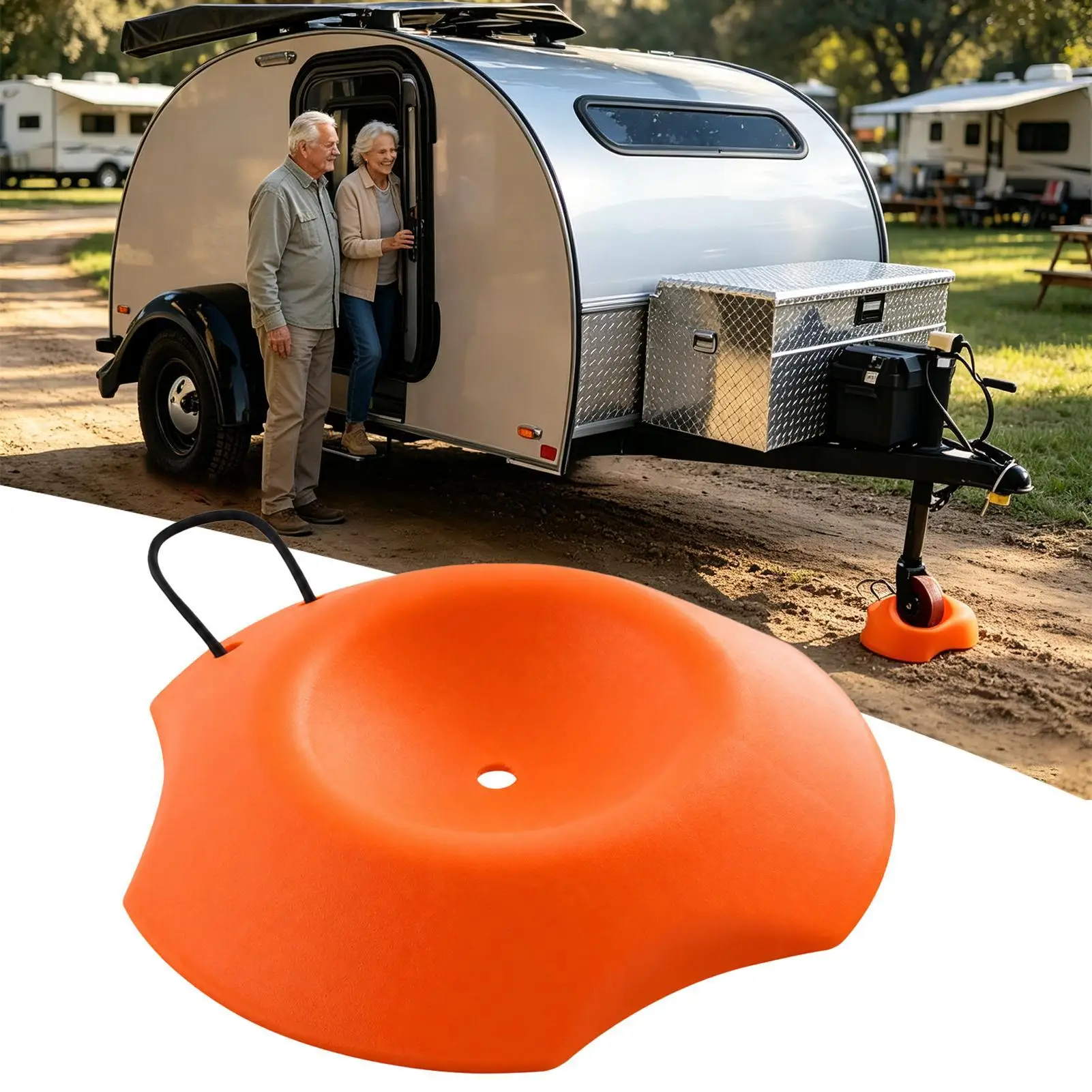 Heavy-Duty Non-Slip Trailer Wheel Chock Antiroll Stabilizer Wheel Stopper For Boat Trailers RV Parking Camping Boat Loading