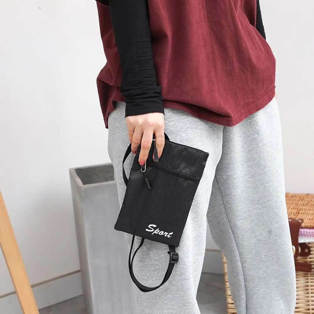 Shopping Soild Color Simple Fashion Over The Shoulder Square Messenger Bag Mobile Phone Bag Letter Storage Bag