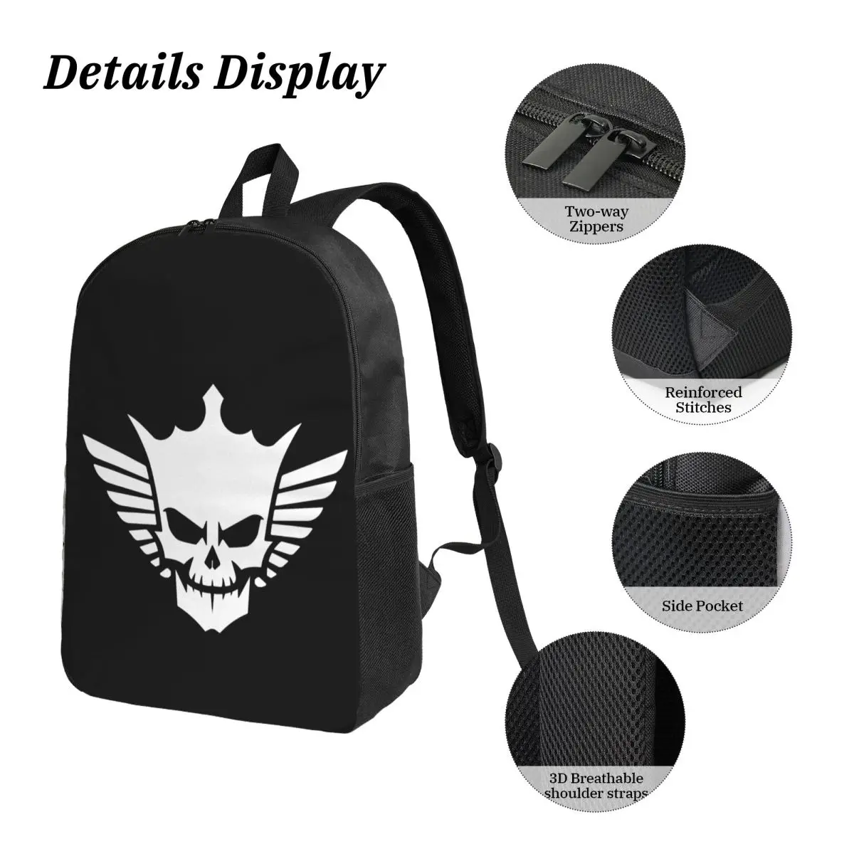 Mochila Cody Rhodes Mes para estudiantes, niños y niñas, mochila escolar, bolsos de hombro para ordenador portátil, bolsa de almuerzo con aislamiento de 3ps, estuche para lápices