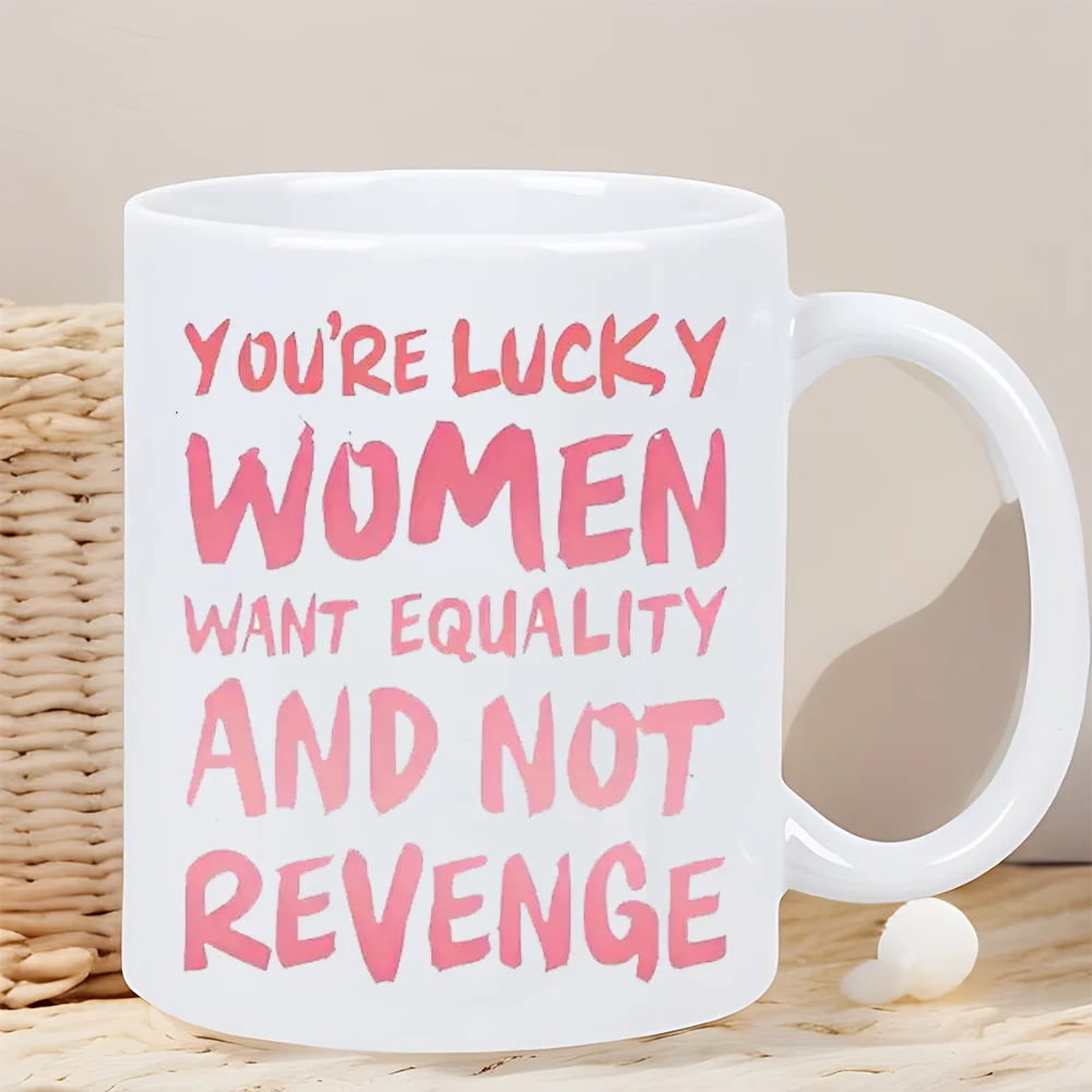 

You Are The Lucky Woman Coffee Mug - Insulated Ceramic Mug, Suitable for Hot And Cold Drinks, Reused, Hand Washed Only, Perfect