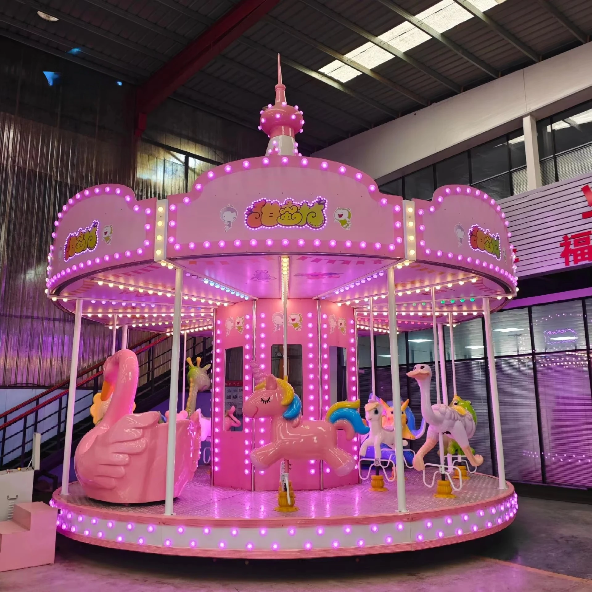 16-Seat cute popular custom new carousel scenic candy series
