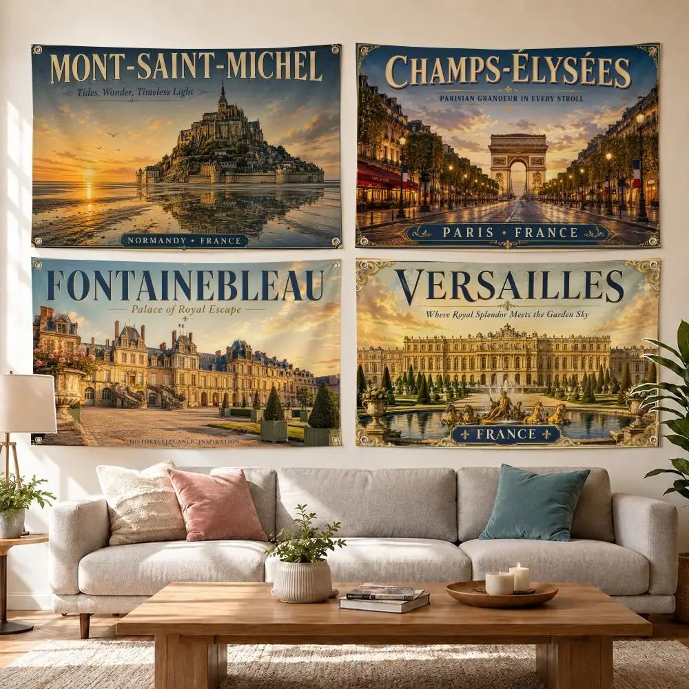 Schloss Chambord Frankreich Kulturerbe Reise-Deko Garagenflaggen für Schlafzimmer Außendeko Wandteppich Flagge Werbung Friseursalon