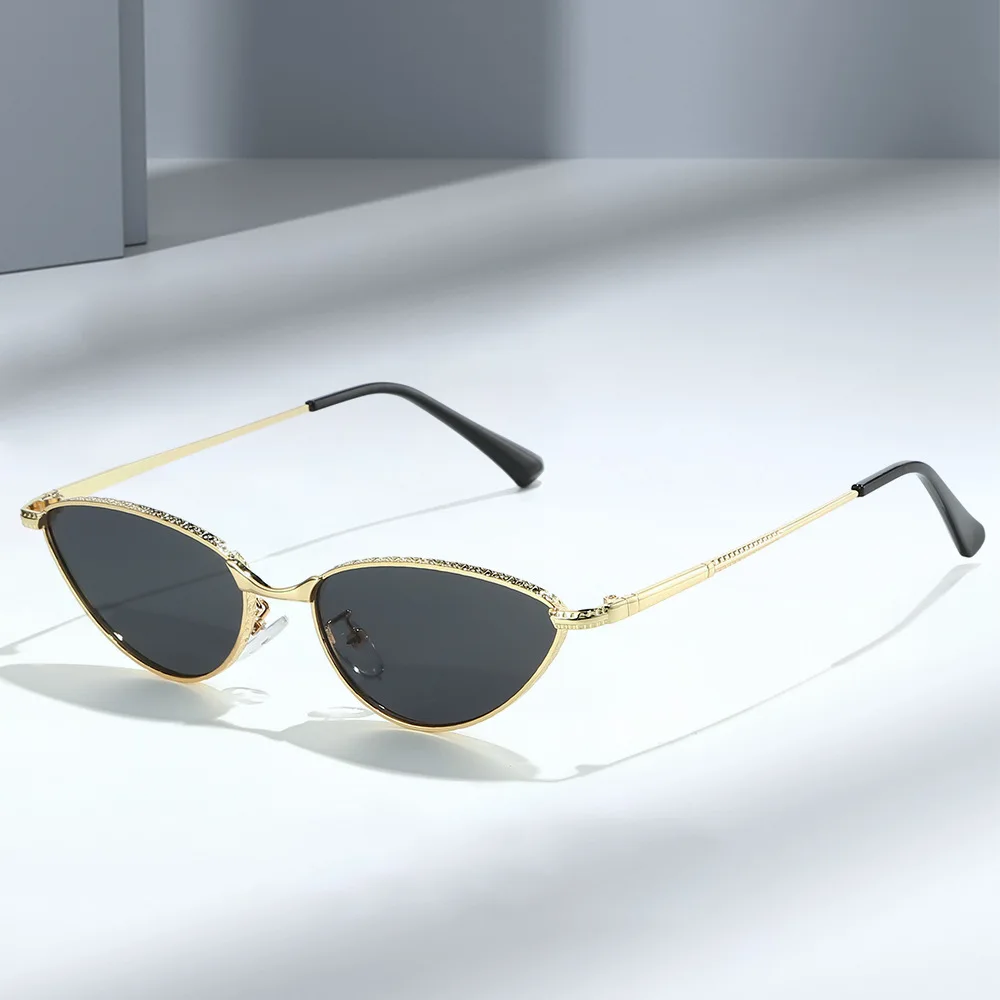 JNPCXI ريترو القط العين النساء النظارات الشمسية أزياء الفضة الأزرق التدرج ظلال UV400 الرجال نظارات شمسية