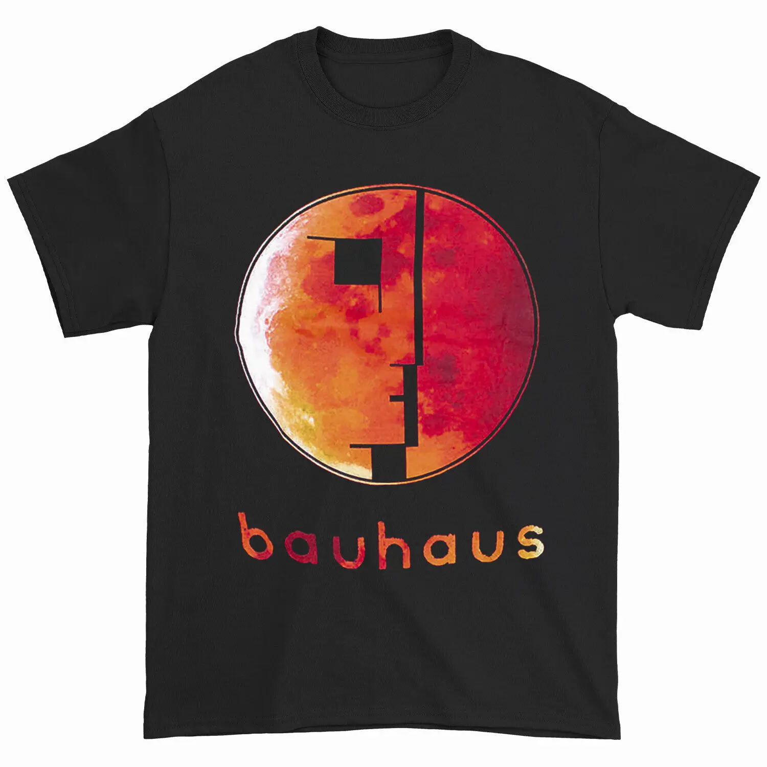 Men's Bauhaus Blood Moon Slim Fit T shirt Large Black