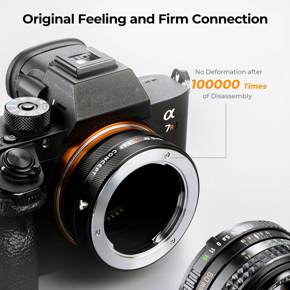 K&F Concept MD to E IV Pro Lens Adapter MINOLTA MD MC SR to Sony a6000 a5000 A7C A7C2 A1 A9 A7S A7R2 A73 A7R4 A7R5