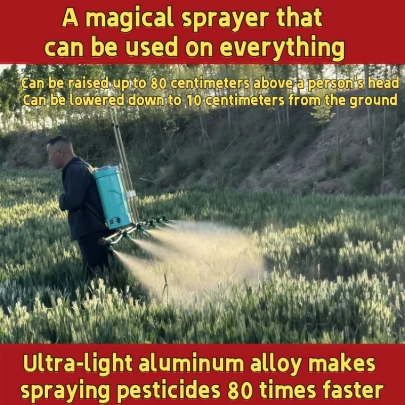 Sprayer Can Rise and Fall Multiple Spray Head Spray Rod Carrying Electric Agricultural Crop Pesticide Spraying Machine