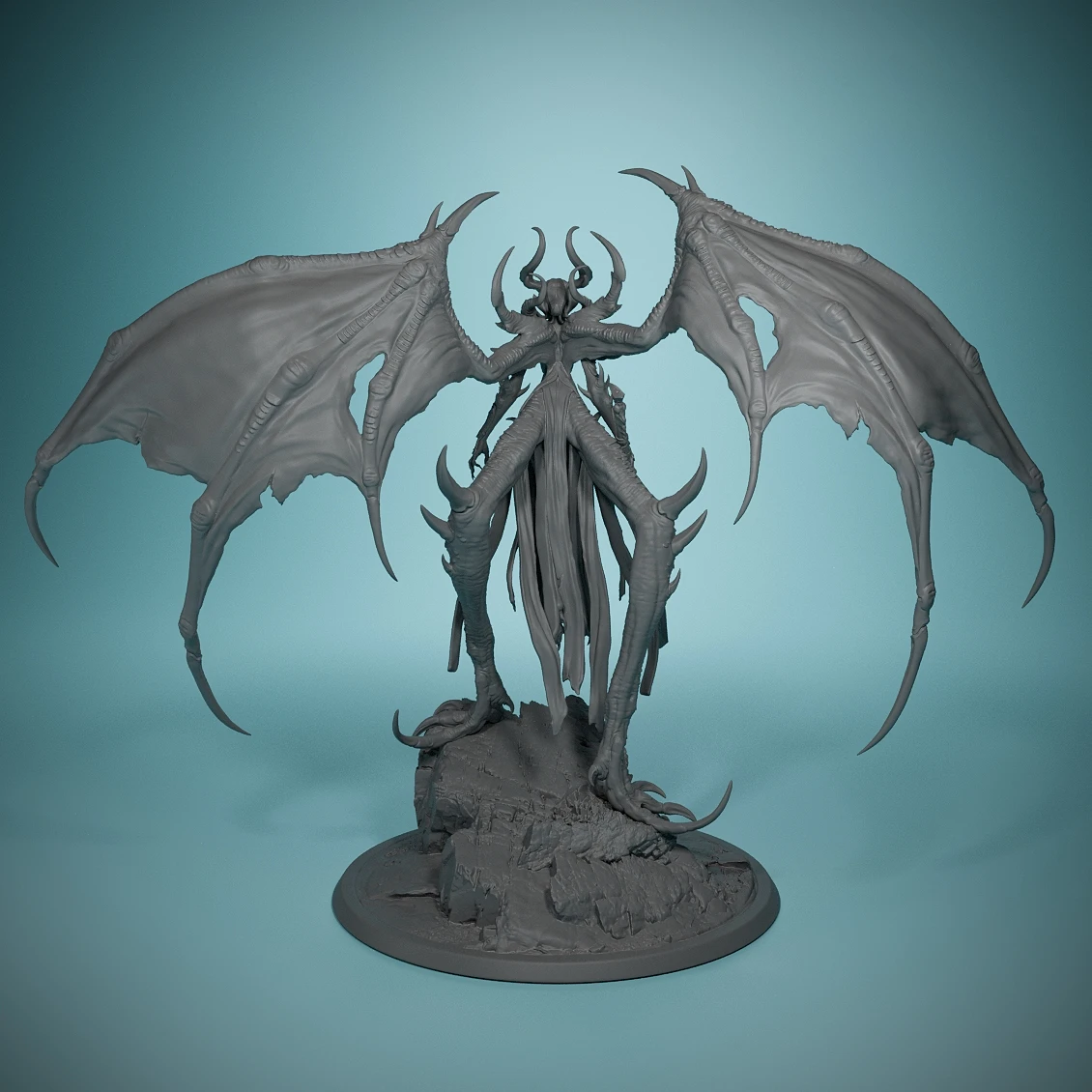 DemonQueen - Resin 3D Miniatures - For Tabletop Tactical Gaming Roleplaying - Game Room Dress Up - Hand Painted Models