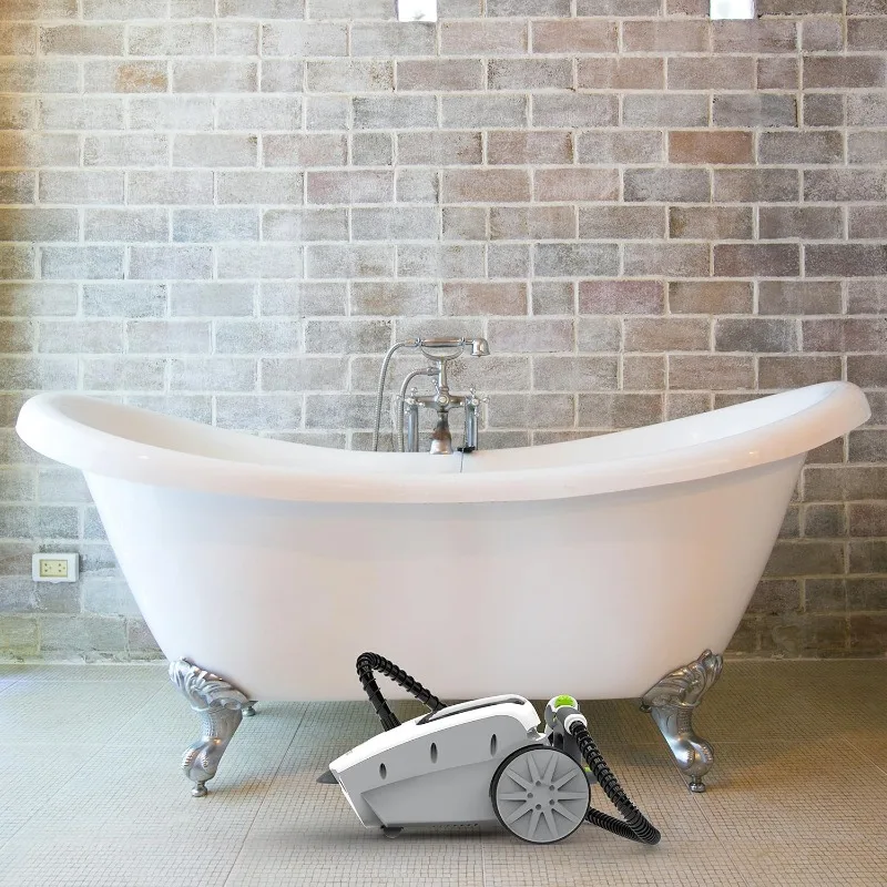 Steamfast SF-375 디럭스 캐니스터 스팀 청소기(액세서리 18개, 연속 트리거 및 온보드 스토리지 포함), 흰색